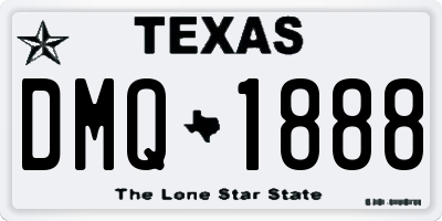 TX license plate DMQ1888