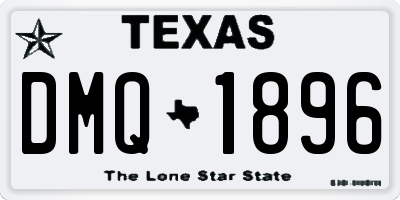TX license plate DMQ1896