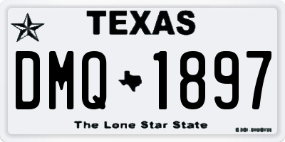 TX license plate DMQ1897