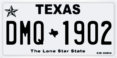 TX license plate DMQ1902