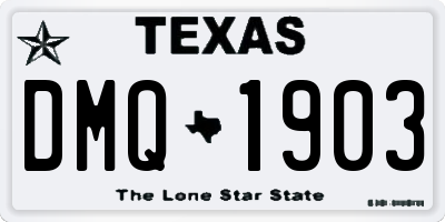TX license plate DMQ1903