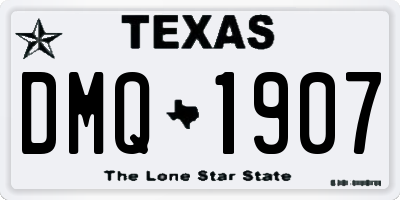 TX license plate DMQ1907
