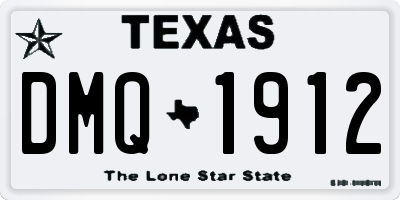 TX license plate DMQ1912