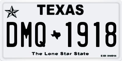 TX license plate DMQ1918