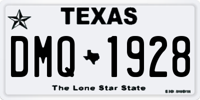 TX license plate DMQ1928