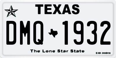 TX license plate DMQ1932