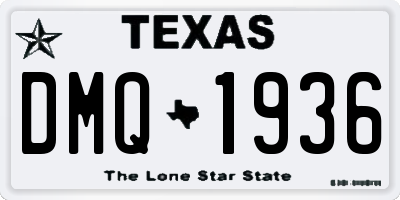 TX license plate DMQ1936