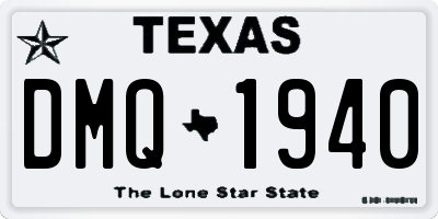 TX license plate DMQ1940
