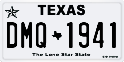 TX license plate DMQ1941
