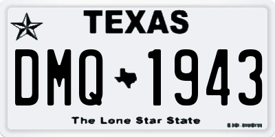 TX license plate DMQ1943