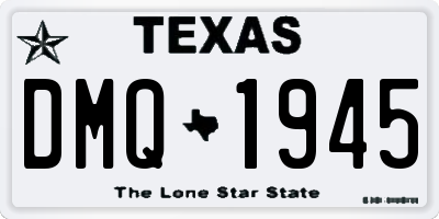 TX license plate DMQ1945