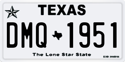 TX license plate DMQ1951