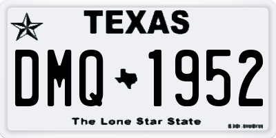 TX license plate DMQ1952