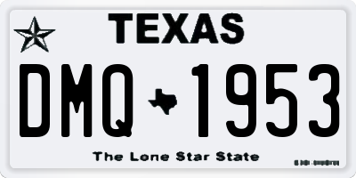 TX license plate DMQ1953