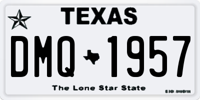 TX license plate DMQ1957