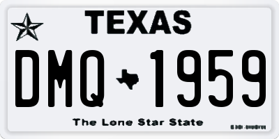 TX license plate DMQ1959