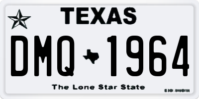 TX license plate DMQ1964