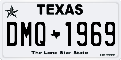 TX license plate DMQ1969