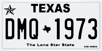 TX license plate DMQ1973