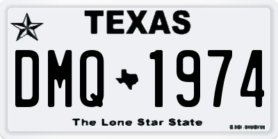 TX license plate DMQ1974