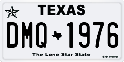 TX license plate DMQ1976