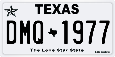 TX license plate DMQ1977