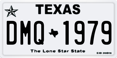 TX license plate DMQ1979