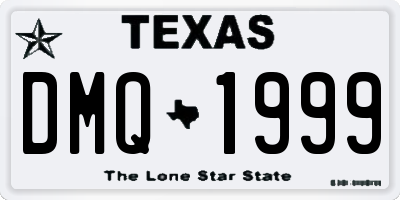 TX license plate DMQ1999