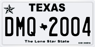 TX license plate DMQ2004