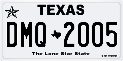 TX license plate DMQ2005