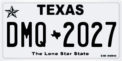 TX license plate DMQ2027