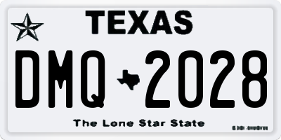 TX license plate DMQ2028