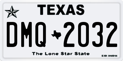 TX license plate DMQ2032
