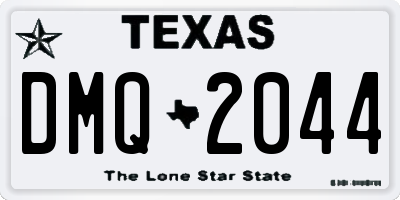 TX license plate DMQ2044