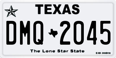 TX license plate DMQ2045