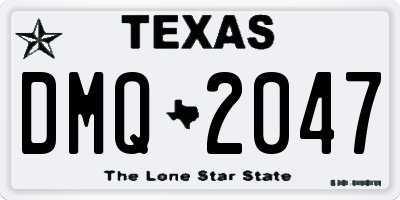 TX license plate DMQ2047