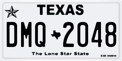 TX license plate DMQ2048