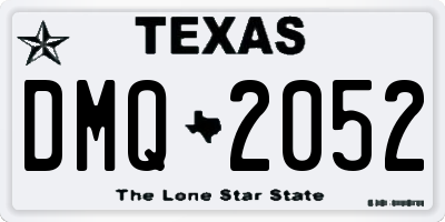 TX license plate DMQ2052