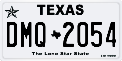 TX license plate DMQ2054