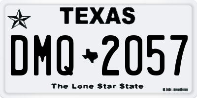 TX license plate DMQ2057