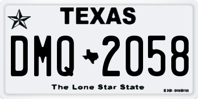 TX license plate DMQ2058