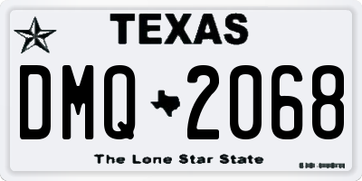 TX license plate DMQ2068