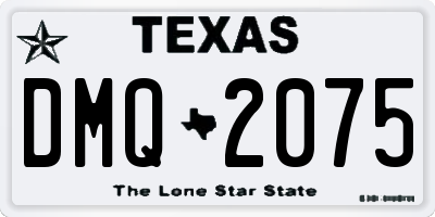 TX license plate DMQ2075