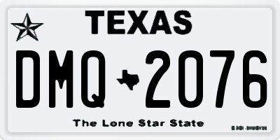 TX license plate DMQ2076