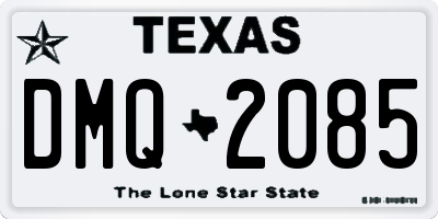 TX license plate DMQ2085