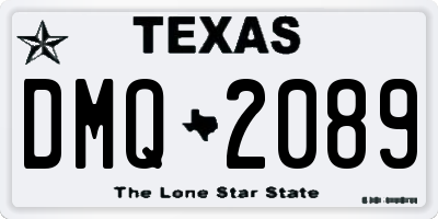 TX license plate DMQ2089