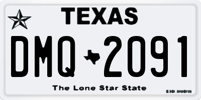 TX license plate DMQ2091