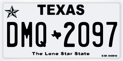 TX license plate DMQ2097