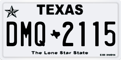 TX license plate DMQ2115