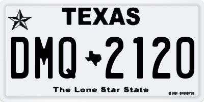 TX license plate DMQ2120